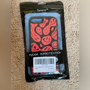 Red and Black Psychedelic Melted Smiley Face Pattern 
case for phone Galaxy S 23